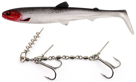 Zestaw Guma Westin BullTeez Shadtail 24cm | Redlight + Dozbrojka Vis Vangen