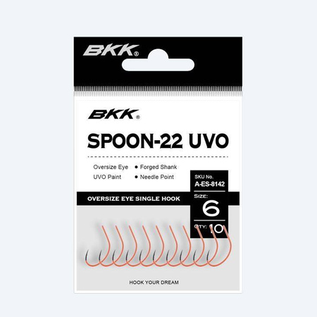 Haczyki BKK Spoon-22 UVO | #2 | 9 szt.