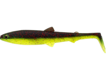 .Guma Westin BullTeez Shadtail 7,5cm - Black/Chartreuse