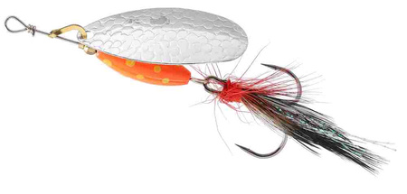 Obrotówka Mikado M-Grub nr 4 - Srebrna, Red Tiger