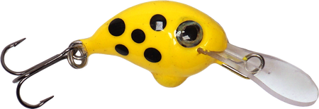 Wobler A.J Lures Żniwiarz SDR 2.5cm - tonący - Żółty w Czarne Kropki