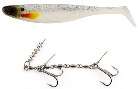 Zestaw Guma Westin ShadTeez Slim 18cm | Glow Ghost Hunter + Dozbrojka Vis Vangen
