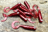 Guma Great Fish GF1 Twister 4,9cm | Glitter Red | bezzapachowy | 10 szt.