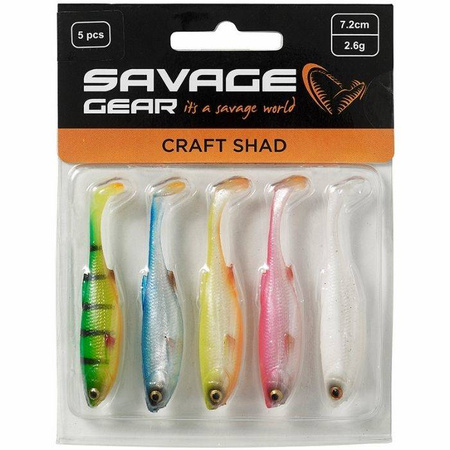 Zestaw gum Savage Gear Craft Shad 10cm | Dark Water Mix | 5 szt.