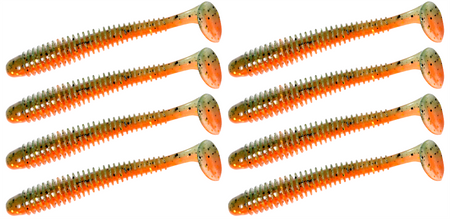 Guma Keitech Swing Impact 4" | 10,2cm | LT#05 Angry Carrot | 8 szt.