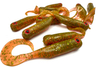 Guma Great Fish GF1 Twister 4,9cm | Motor Oil Green | bezzapachowy | 10 szt.