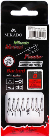 Przypony do methody Mikado z igłą - haczyk z zadziorem: 6 / żyłka: 0.28 mm - 8szt.