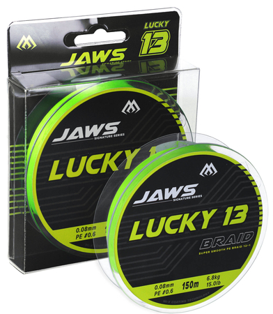 Plecionka Mikado JAWS LUCKY 13 0.10mm FLUO ZIELONA 150M