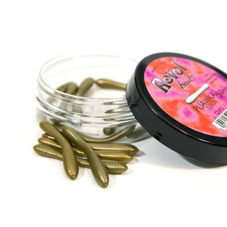.Przynęta Revol Baits Pijawka 5cm - Oliwkowa Perła - 12szt (bez zapachu)