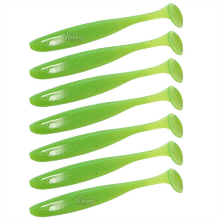 Guma Keitech Easy Shiner 4" | 10,16cm | #026 Clear Chartreuse Glow | 7 szt.