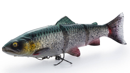 ..Savage Gear 4D Line Thru Pulsetail Trout 16cm SS 51g - Green Silver