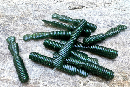 Guma Great Fish GF2 Leech 6cm | Magic Green | krewetkowy | 10 szt. | Dżejsiok Special Edition