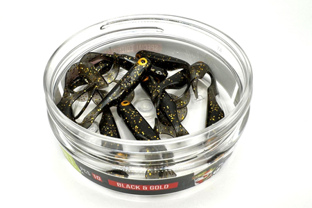 Guma Great Fish GF1 Twister 4,9cm | Black&Gold | bezzapachowy | 10 szt. | Edycja Limitowana Typ od Ryb