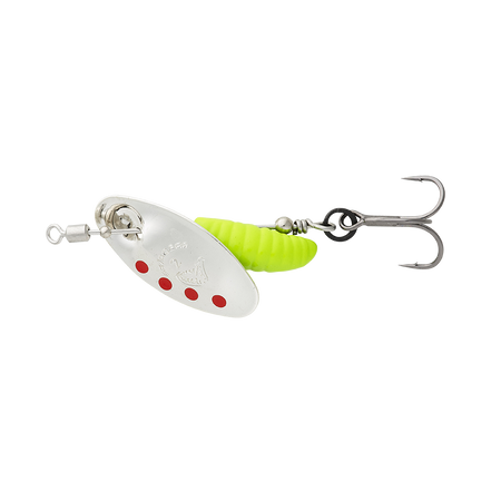 Obrotówka Savage Gear Grub Spinners #0 | Silver Red Lime
