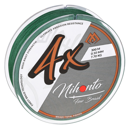 Plecionka Mikado Nihonto Fine Braid 0,16mm | green | 300m