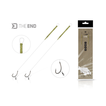 Przypon Karpiowy Przypon Delphin THE END D-Rig 2szt. | 20 cm / 17lbs / #4
