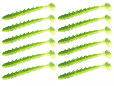 Guma Keitech Swing Impact 2" | 5,08cm | LT#62 LT Chart Lime Shad | 12 szt.
