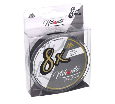 Plecionka Mikado Nihonto Octa Braid 0,16 mm | black | 150m