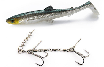 Zestaw Guma Westin BullTeez Shadtail 18cm | Headlight + Dozbrojka Vis Vangen