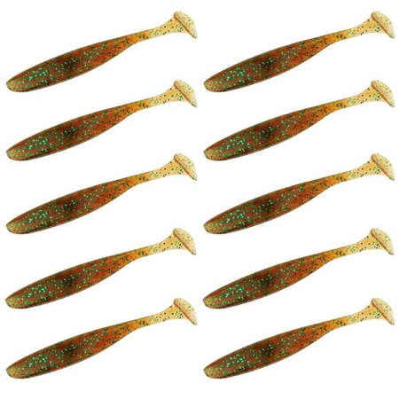 Guma Keitech Easy Shiner 3" | 7,62cm | #LT30 Pumkin Green FLK | 10 szt.