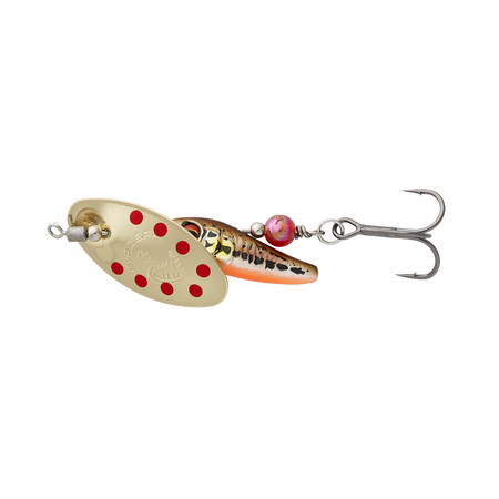 Obrotówka Savage Gear Sticklebait Spinner #2 | Minnow Gold Red
