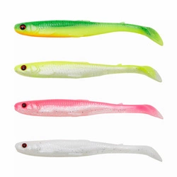 Zestaw gum SAVAGE GEAR Slender Scoop Shad 15cm 17g Dark Water Mix - 4szt