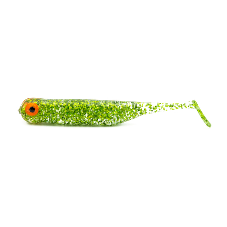 Guma Great Fish GF1 4,9cm | Glitter Green | krewetkowy | 10 szt.