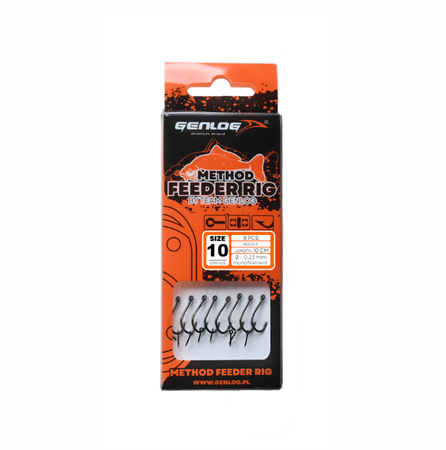 Przypony Genlog Method Feeder Rig 1105 10cm | #10 | 0,23mm | 8 szt.