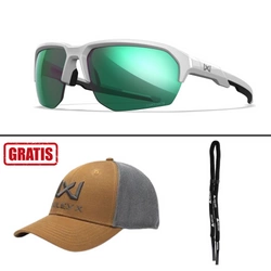 Okulary Wiley X - JAKL Captivate Polarized / Green Mirror Polished White Frame + GRATISY!