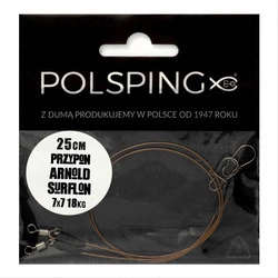Przypon POLSPING Arnold Surflon (CAMO) 45cm 7x7 6kg w Nylonie (2 szt.)
