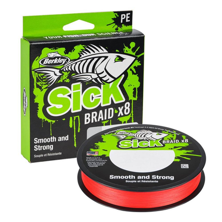 Plecionka Berkley Sick Braid 8 Red 0.14mm | 5.4kg | 150m