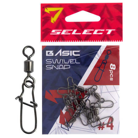 Agrafki z krętlikiem Select Basic Swivel Snap #4 | op. 8 szt.