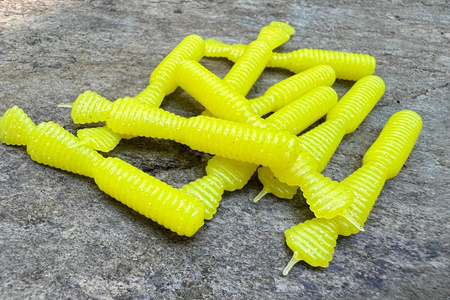 Guma Great Fish GF2 Leech 6cm | Yellow -Krewetkowy - 10 szt.