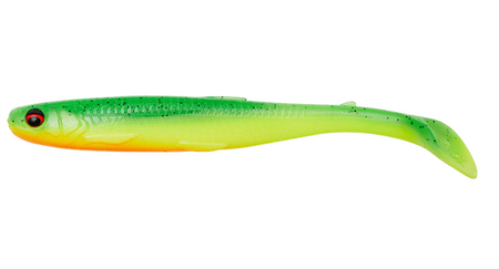 Guma Savage Gear Slender Scoop Shad 13cm | Green Yellow