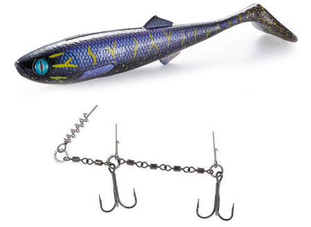 Zestaw guma Mikado SICARIO 22cm/ COSMO BLUE + Dozbrojka Mikado Evo Stinger XL