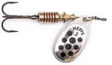 Obrotówka Mepps Aglia Decorees #3 | 6,5g | Srebrna/Czarne Kropki