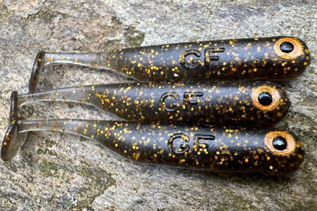 Guma Great Fish GF1 4,9cm | Black&Gold | rybny | 10 szt.