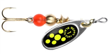 Obrotówka MEPPS BLACK FURY #1 srebrny / seledynowe kropki 3.5g