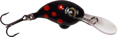 Wobler A.J Lures Żniwiarz SDR 2.5cm - tonący - Czarny w Czerwone Kropki