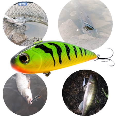 Wobler Engima Baits Cykada 9cm | Fire Tiger | tonący
