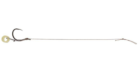 Przypony do methody Mikado z gumką - hak z zadziorem nr 10 / plecionka: 0.12mm/10cm - 8szt.