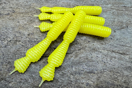 Guma Great Fish GF2 Leech 6cm | Yellow -Krewetkowy - 10 szt.