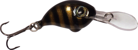 Wobler A.J Lures Żniwiarz SDR 2.5cm - tonący - Czarny w Złote Paski