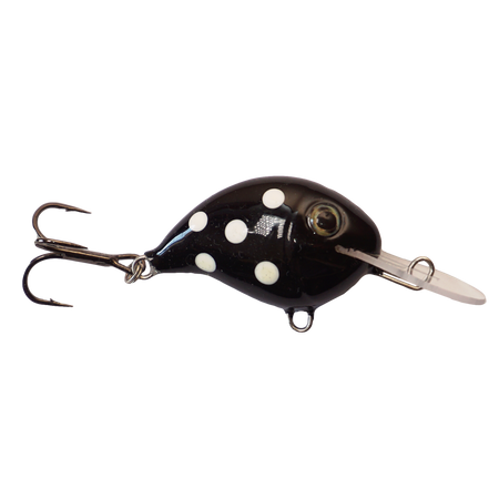 Wobler A.J Lures Żniwiarz SDR 3.5cm - tonący - Czarny w Białe Kropki