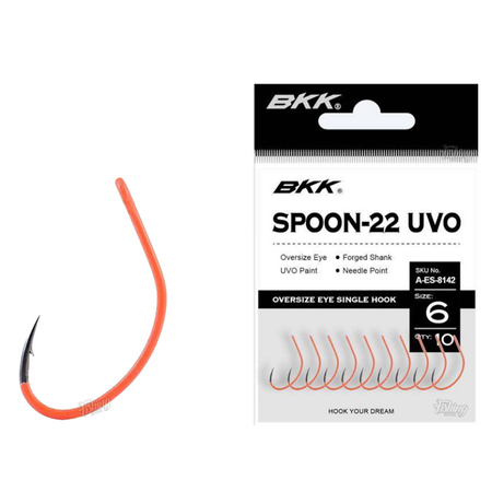 Haczyki BKK Spoon-22 UVO | #1 | 8 szt.
