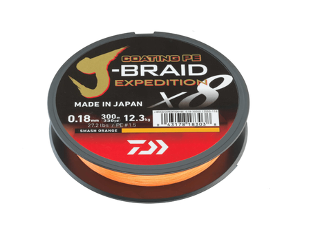 Plecionka Daiwa J-Braid Expedition X8E 0.16mm | 150m | Smash Orange