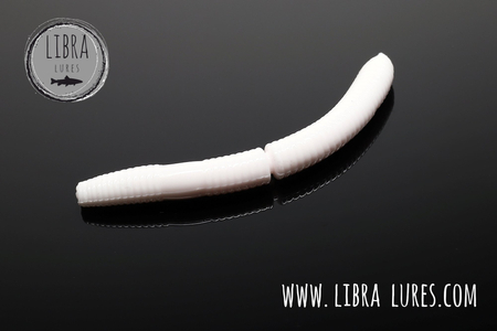 Przynęta Libra Lures Fatty D'Worm 7.5cm | 001 - White | brak zapachu | 8 szt.