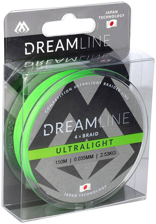 Plecionka Mikado DreamLine Ultralight fluo green | 0,047mm | 3,87kg | 150m
