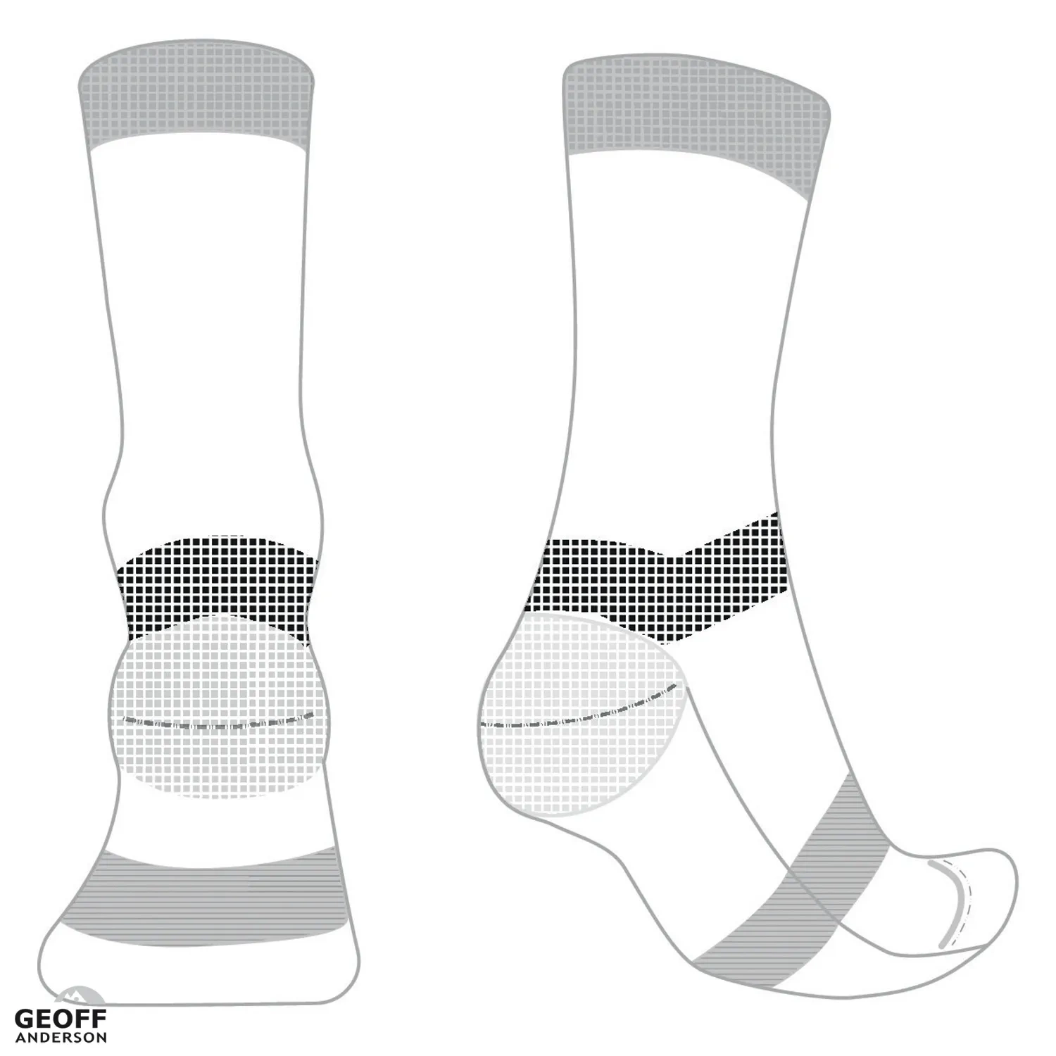 Skarpety Geoff Anderson WizWool LightWeight | Grey | S / 37-40