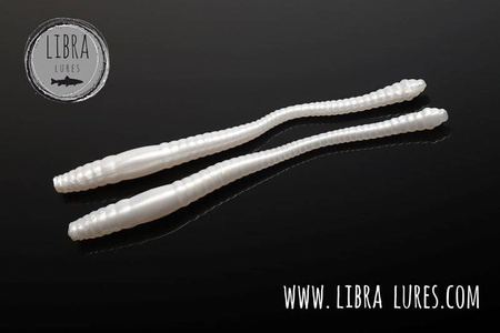 Przynęta Libra Lures Dying Worm 7cm | 004 - Silver Pearl | kryl | 15 szt.